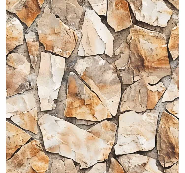 Rustic pattern stone wallpaper - TenStickers