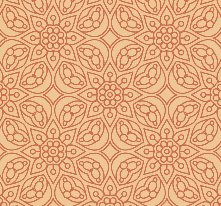 Vintage mandala elements Flowery Wallpaper - TenStickers