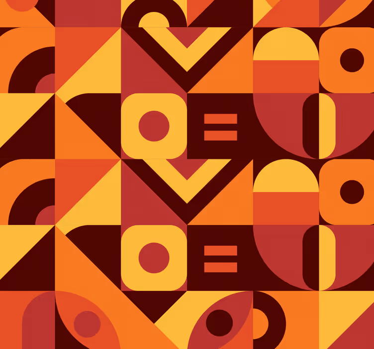 Squares 70's pop vintage wallpaper - TenStickers