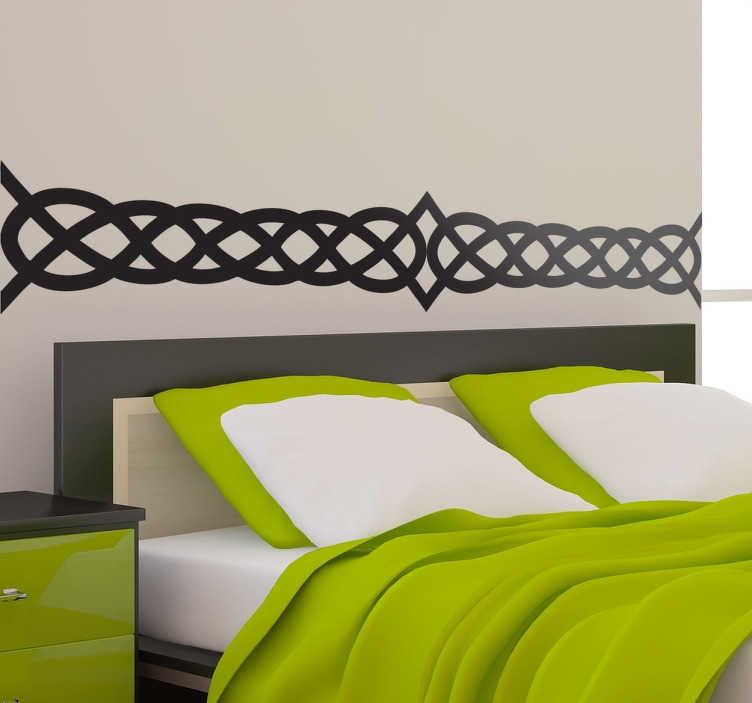 Celtic Bed Headboard Wall Sticker   TenStickers