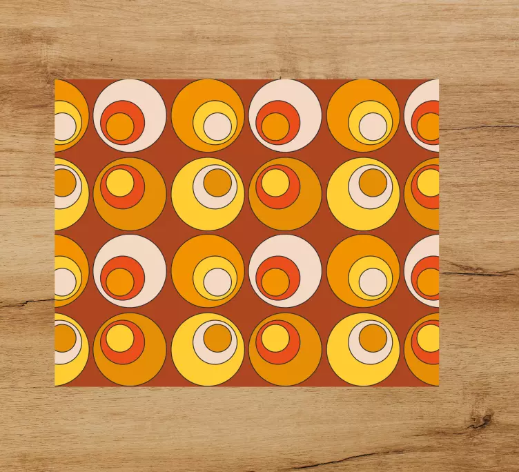 70's pop circles pattern mouse pad patterns - TenStickers