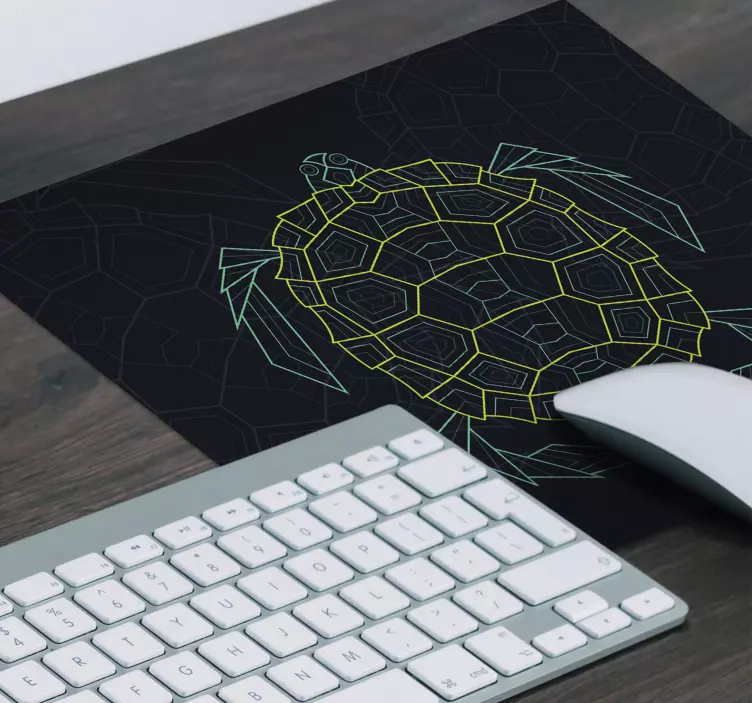 Abstract Geometric Turtle mouse mat Abstract Geometric Turtle mouse pad - TenStickers