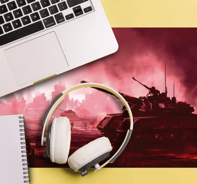 Bazooka and red smoke  gaming mouse pad - TenStickers