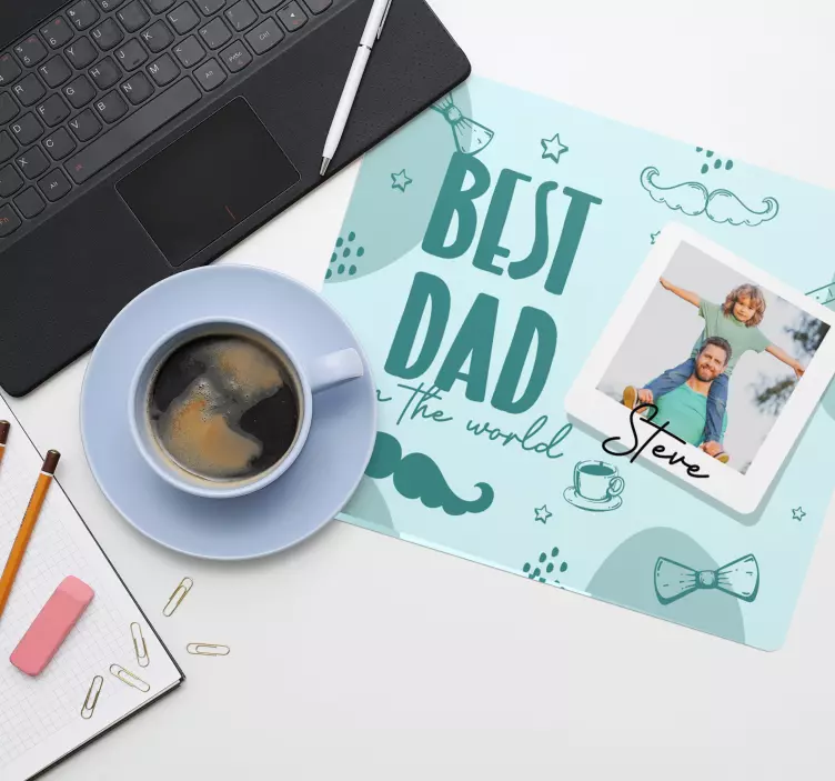 Best Dad Personalised Mouse Pad - TenStickers