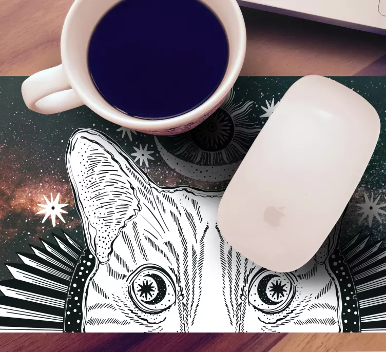 Boho cat funky more mousepads - TenStickers