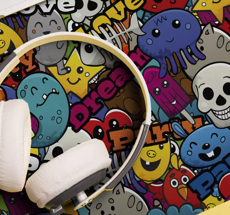 Colorful Cartoon Characters gaming mouse pad - TenStickers