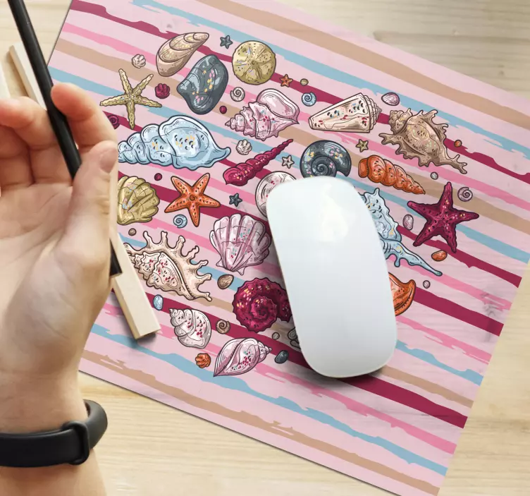 Colorful Seashell Collection original mouse pad - TenStickers