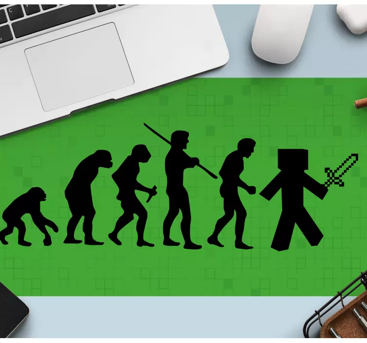 Evolution of Minecraft gaming XXL mouse pad - TenStickers
