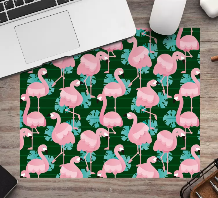 Flamingo Tropics mouse pad patterns - TenStickers