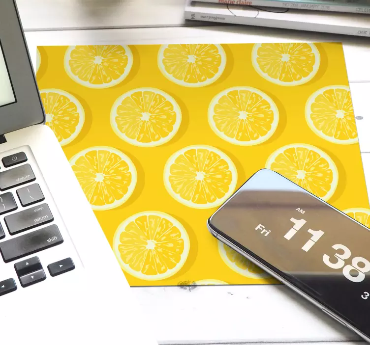 Lemon Slice Pattern mouse pad patterns - TenStickers