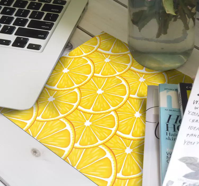 Orange Pattern citrus mousepad - TenStickers