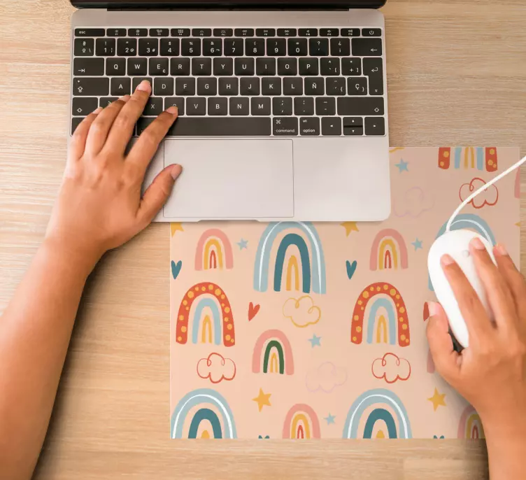 Pattern children thematic rainbow mouse pad - TenStickers