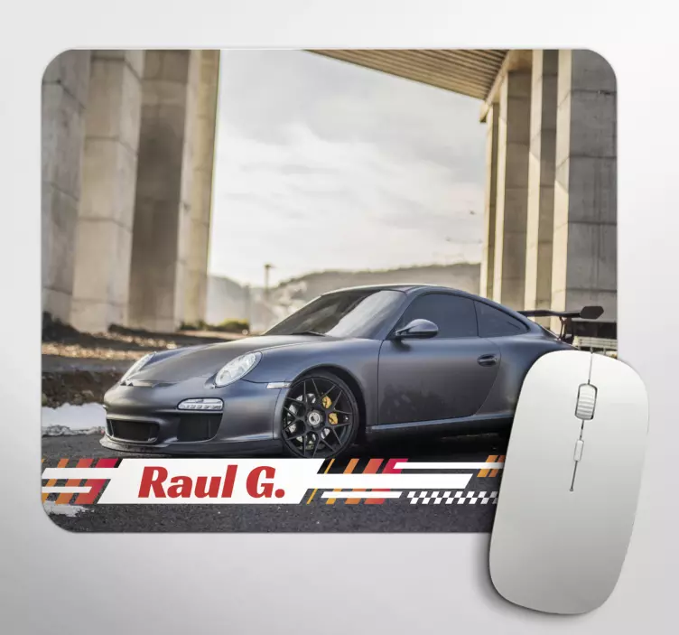 racing car vinyl mouse pad - TenStickers
