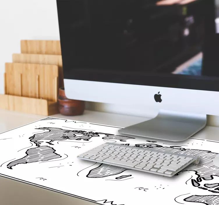 Relief world map XXL mouse pad - TenStickers