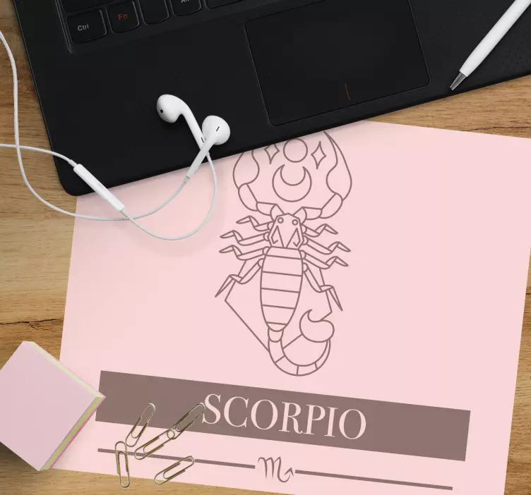 Scorpio Symbolic Figure mouse pad quotes - TenStickers