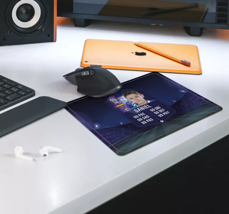 Soccer player card gaming mouse pad - TenStickers