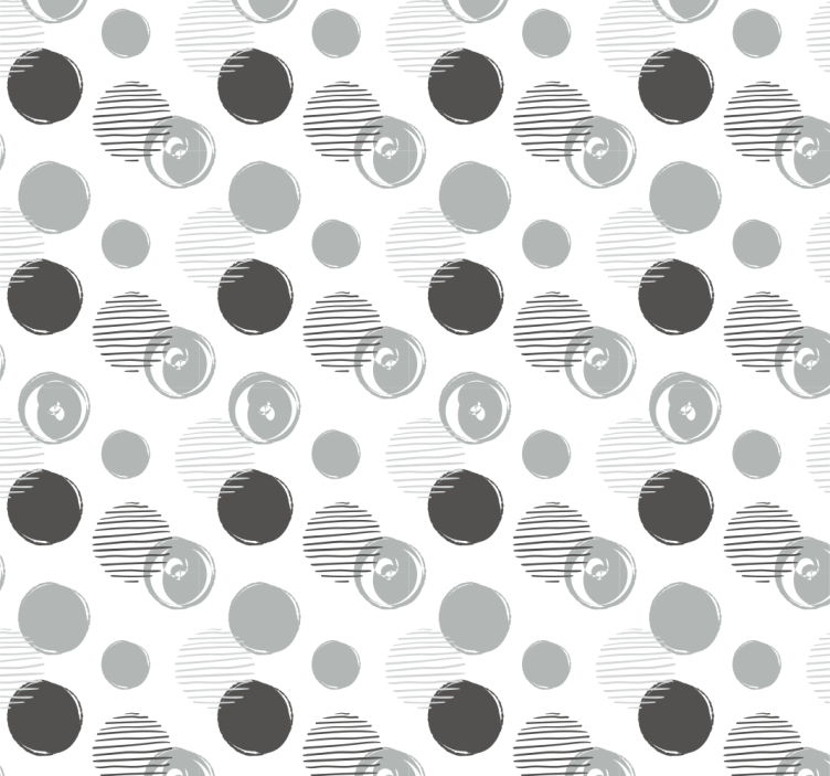 Gray circles pattern kitchen roller blind - TenStickers