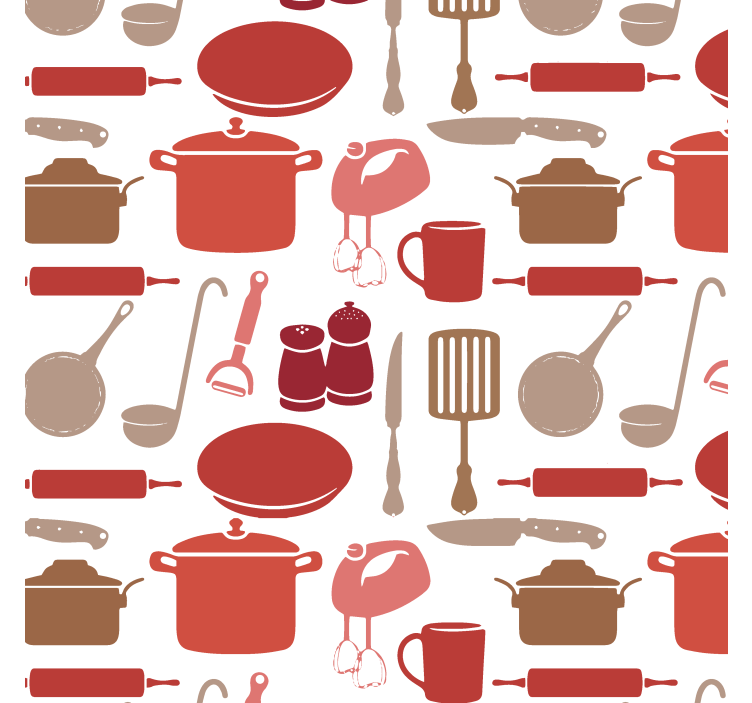 Culinary instruments kitchen roller blind - TenStickers