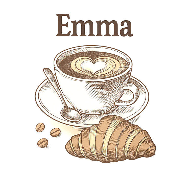 Personalised coffee design kitchen roller blind - TenStickers