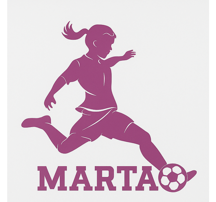 Girl football player children room roller blind - TenStickers