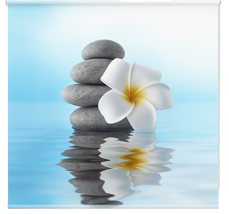 Zen translucent blue bathroom roller blind - TenStickers