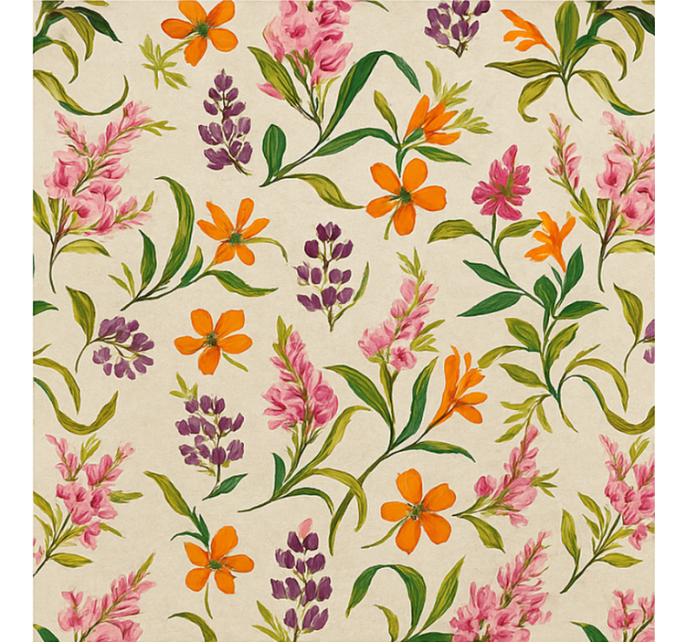 Lush floral pattern living room roller blind - TenStickers