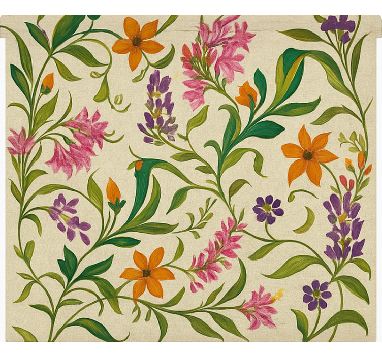 Ornate Floral Vines kitchen roller blind - TenStickers