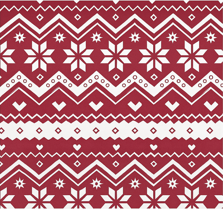 Red and white Christmas living room roller blind - TenStickers