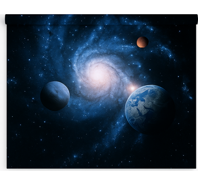 Cosmic Spiral Galaxy teenage bedroom roller blind - TenStickers