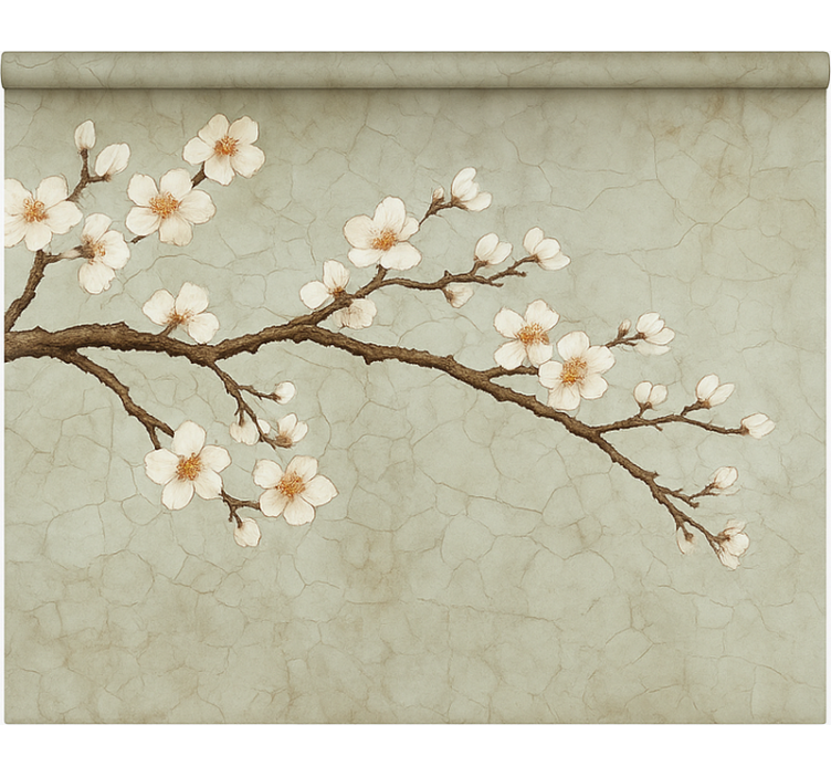 Blooming Japense tree dining room roller blind - TenStickers