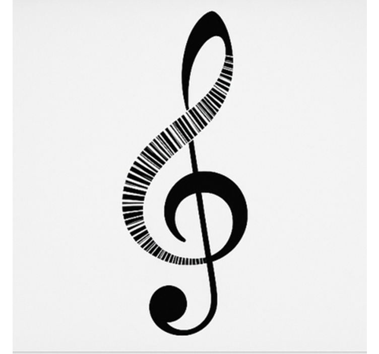 music note  teenage bedroom roller blind - TenStickers