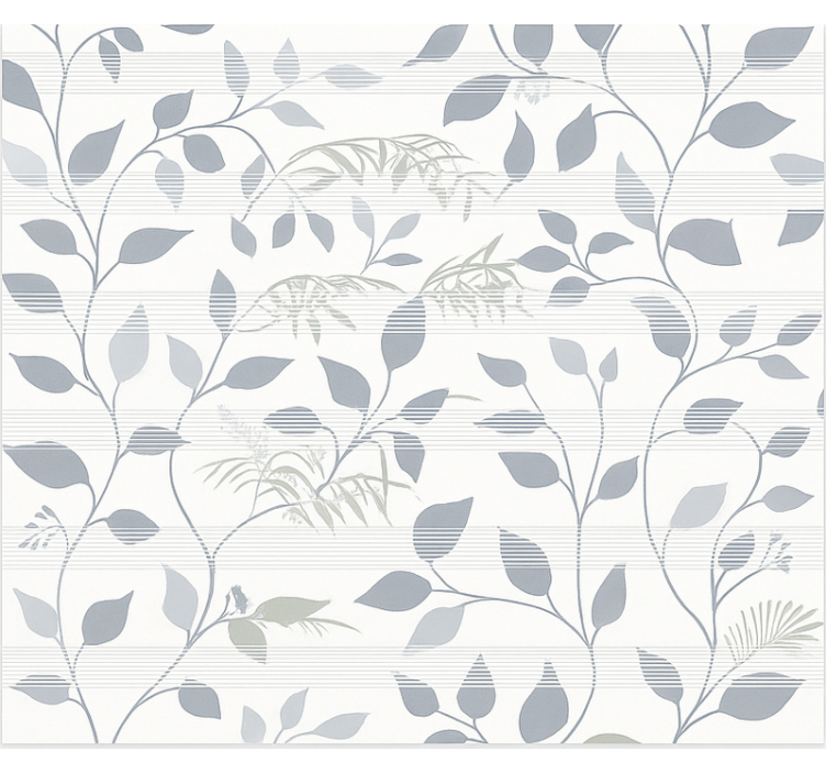 Office roller blind grey leaves with spaces - TenStickers