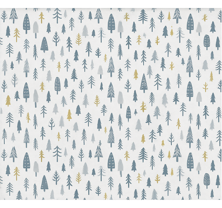 Scandinavian roller blind nordic winter woodland scene - TenStickers
