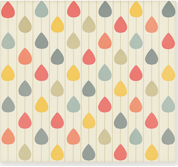 Scandinavian roller blind with vibrant raindrop design - TenStickers