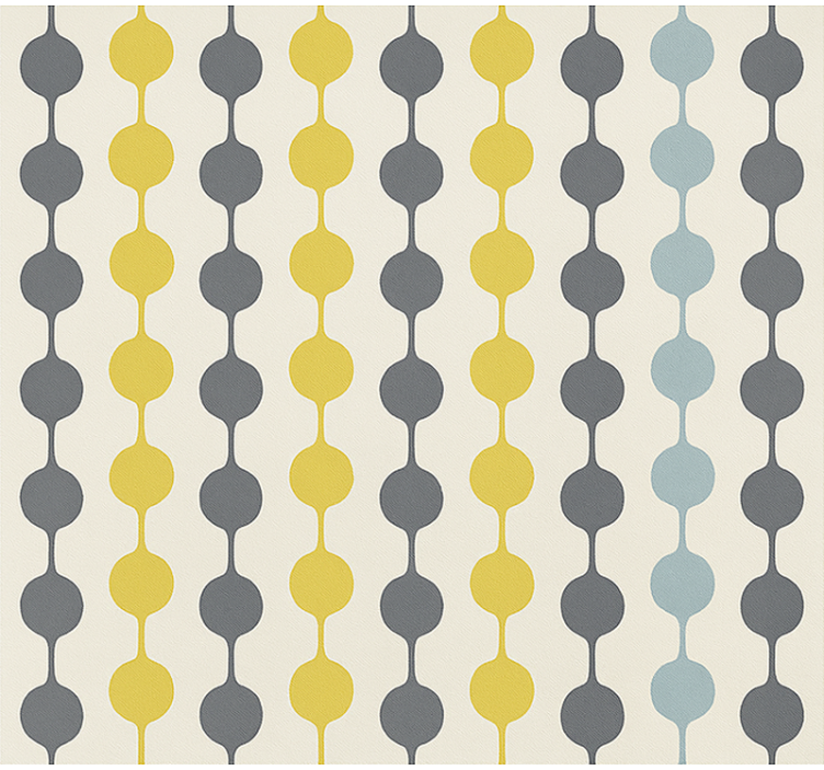 Scandinavian roller blind with vibrant hanging circles - TenStickers