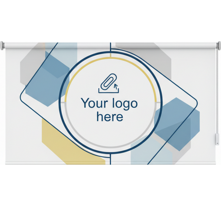 Office roller blind with personalized logo design - TenStickers