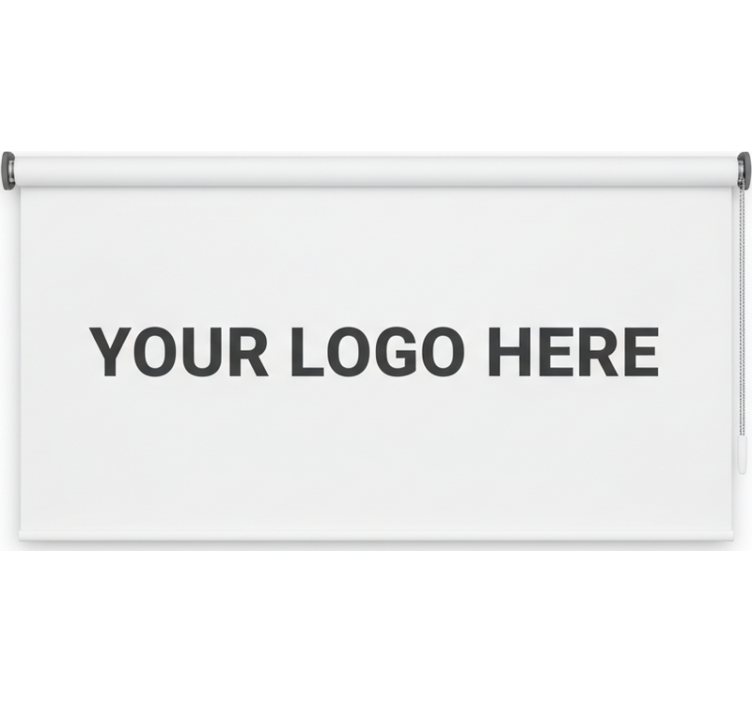 Office roller blind with custom business logo - TenStickers