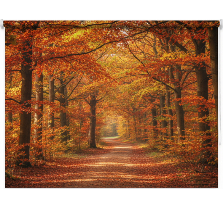 Autumn tree path tree roller blind - TenStickers
