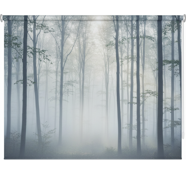 Tree roller blind atmospheric mist mural - TenStickers