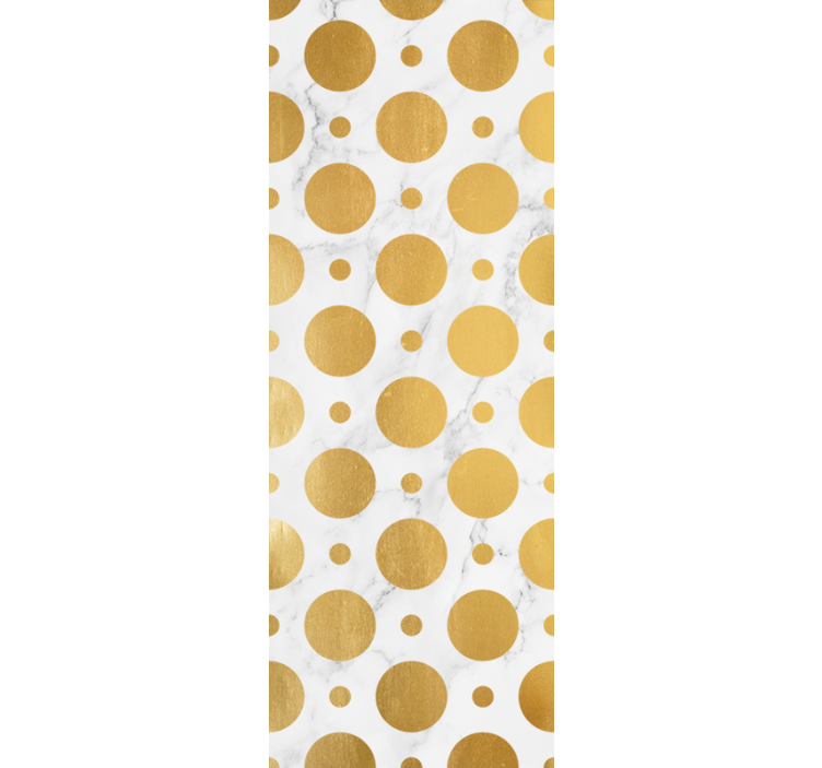 Bathroom roller blind with gold marble dots - TenStickers