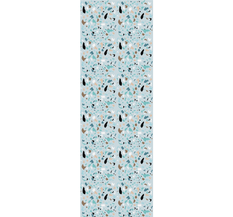 Dining room roller blind light blue terrazzo design - TenStickers