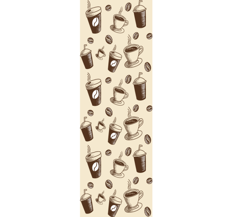 Kitchen roller blind coffee pattern design - TenStickers