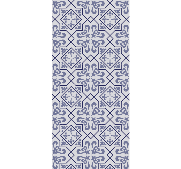 Kitchen roller blind blue octagon portuguese tile - TenStickers