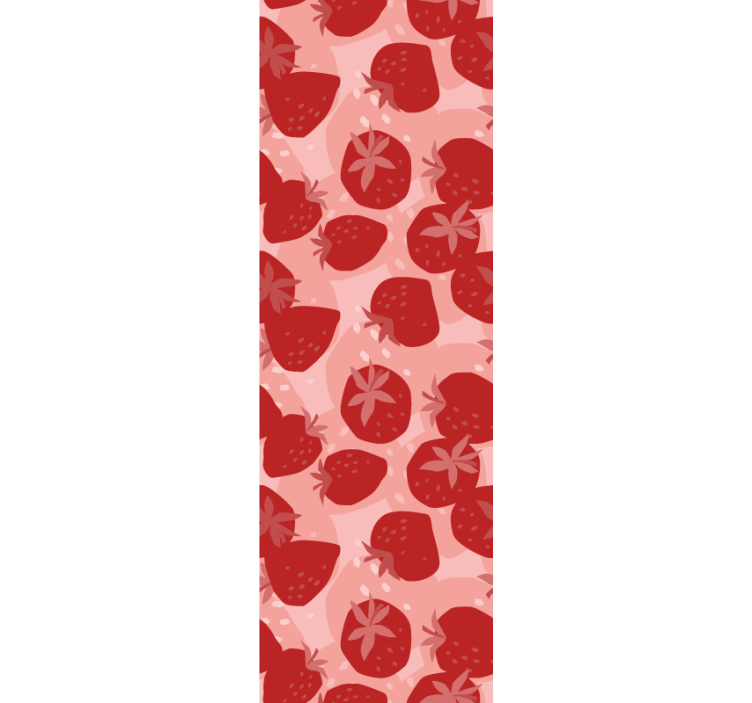 Kitchen roller blind with abstract seamless red strawberries - TenStickers