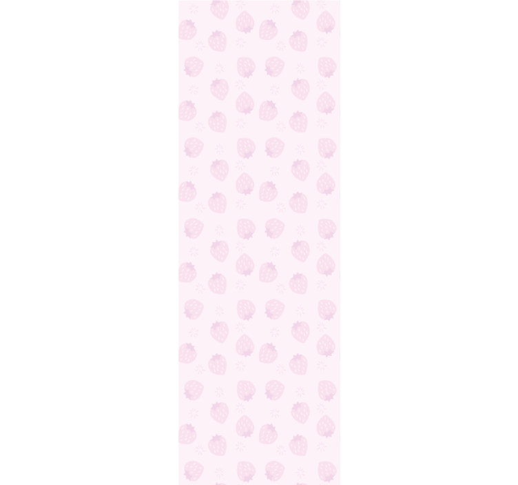 Kitchen roller blind with strawberries pattern on pink - TenStickers