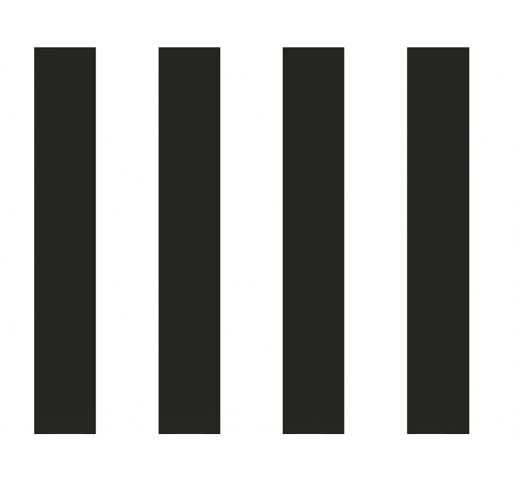 Kitchen roller blind in white and black stripes - TenStickers