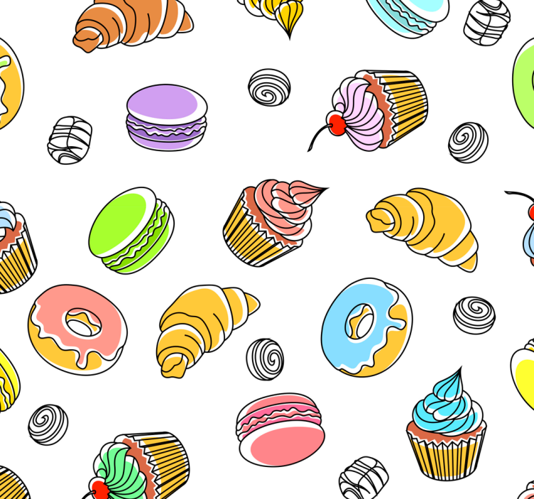Kitchen roller blind for delightful pastries - TenStickers