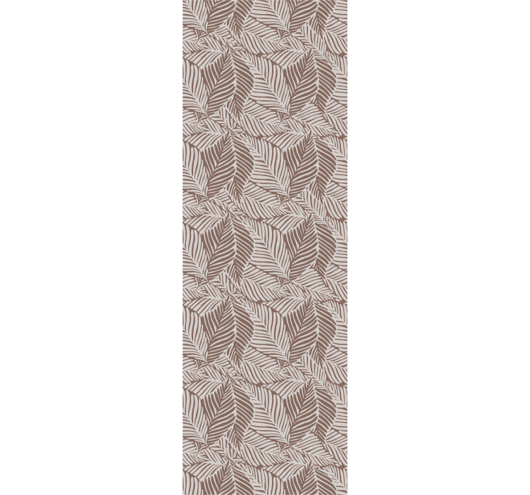 Dining room roller blind with terracotta leaves - TenStickers