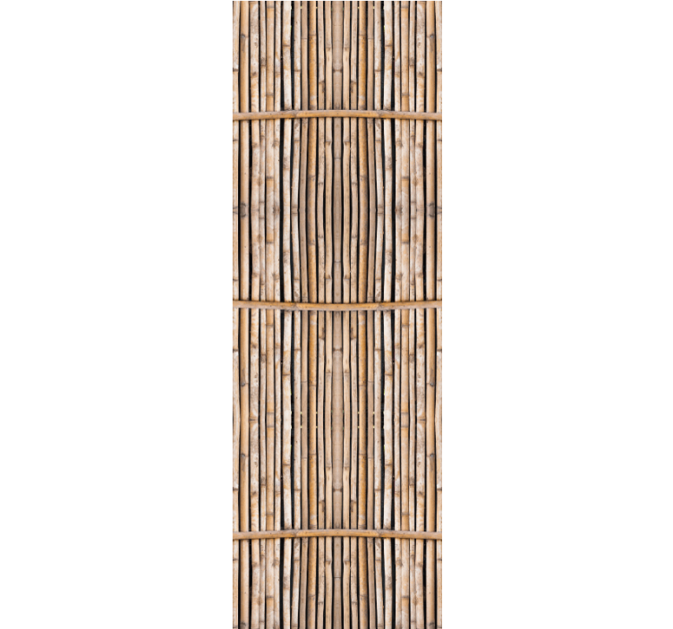 Dining room roller blind handcrafted faux bamboo canes - TenStickers