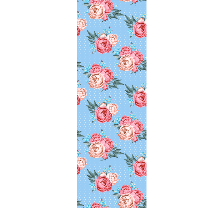 Dining room roller blind shabby chic polka dot design - TenStickers